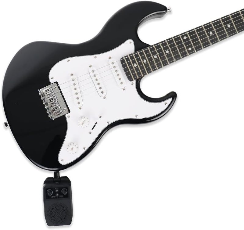 demusea 36 Inch electric guitar kit 3/4 mini short scale black color with portable 5W amplifier travel amp set sss pickups fixed bridge suitable for starter beginner practice with strap gigbag bundle(BKMI-30) - Image 3